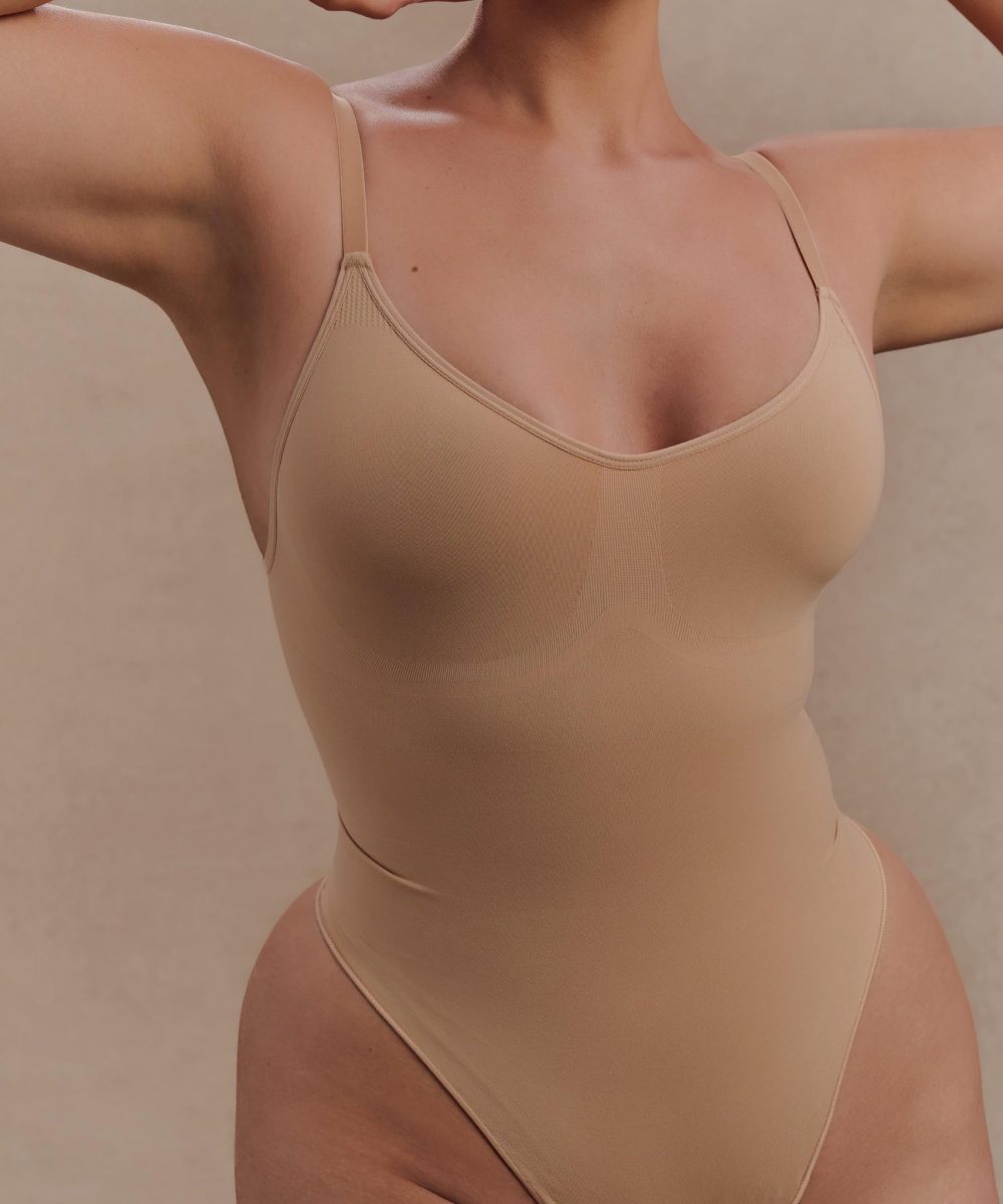 Alyssa Backless Shapewear Bodysuit - Beige