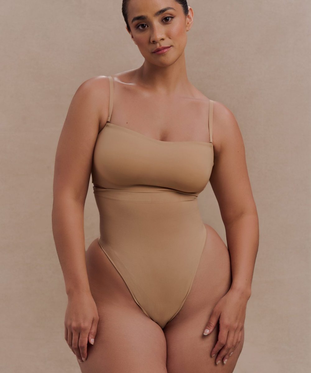 Saria High Waist Shapewear Briefs - Beige