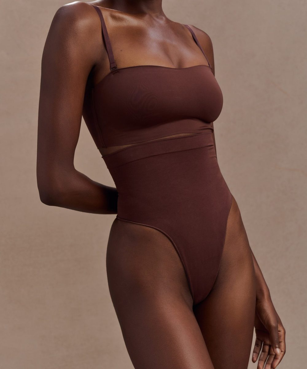 Saria High Waist Shapewear Briefs - Espresso