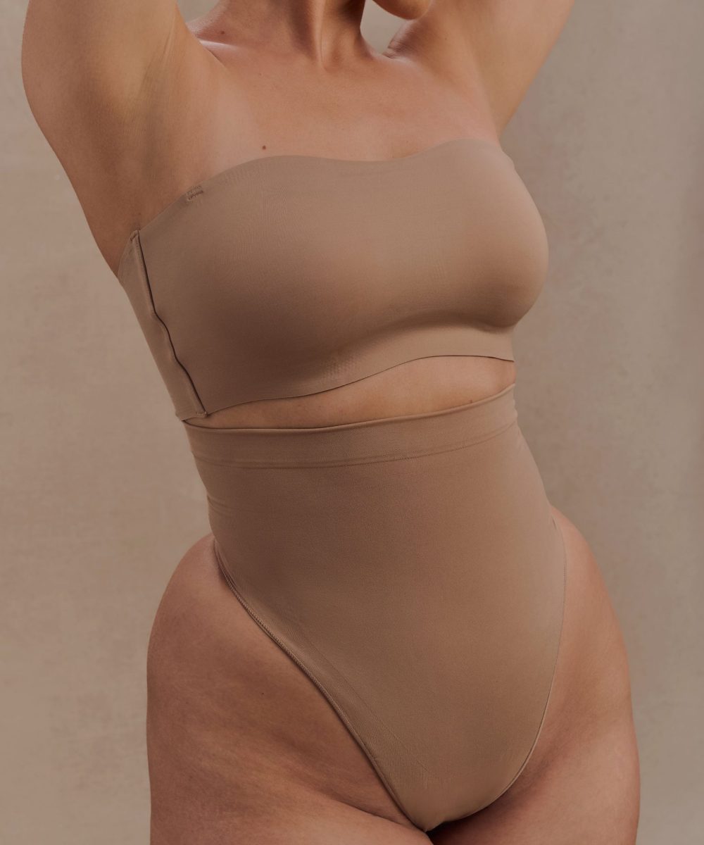 Saria High Waist Shapewear Briefs - Latte