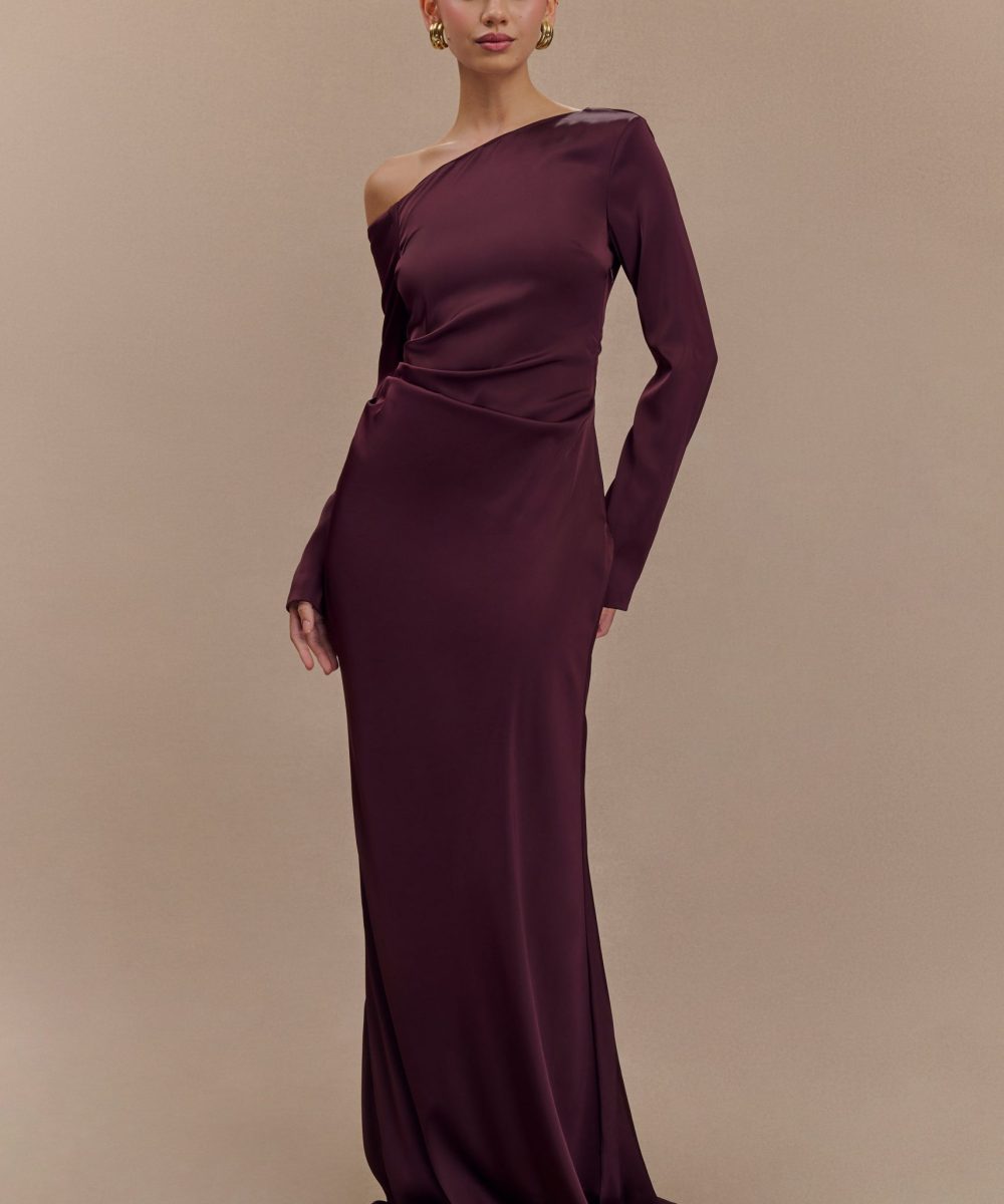 Avery Long Sleeve Maxi Dress - Plum