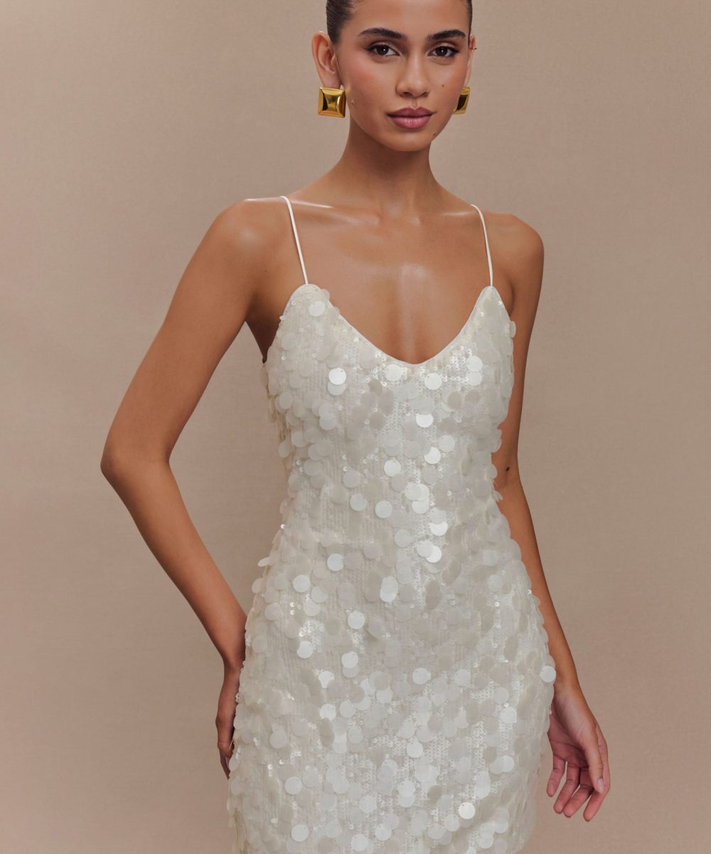 Romilly Sequin Mini Dress - Ivory