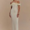 Nova Ruffle Off Shoulder Maxi Dress - Ivory