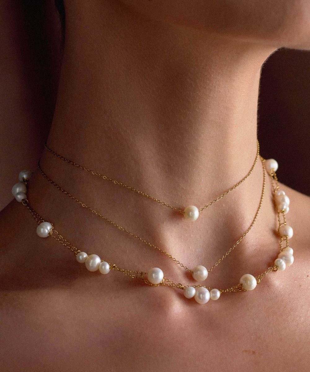 Aryanne Layered Pearl Choker - Pearl