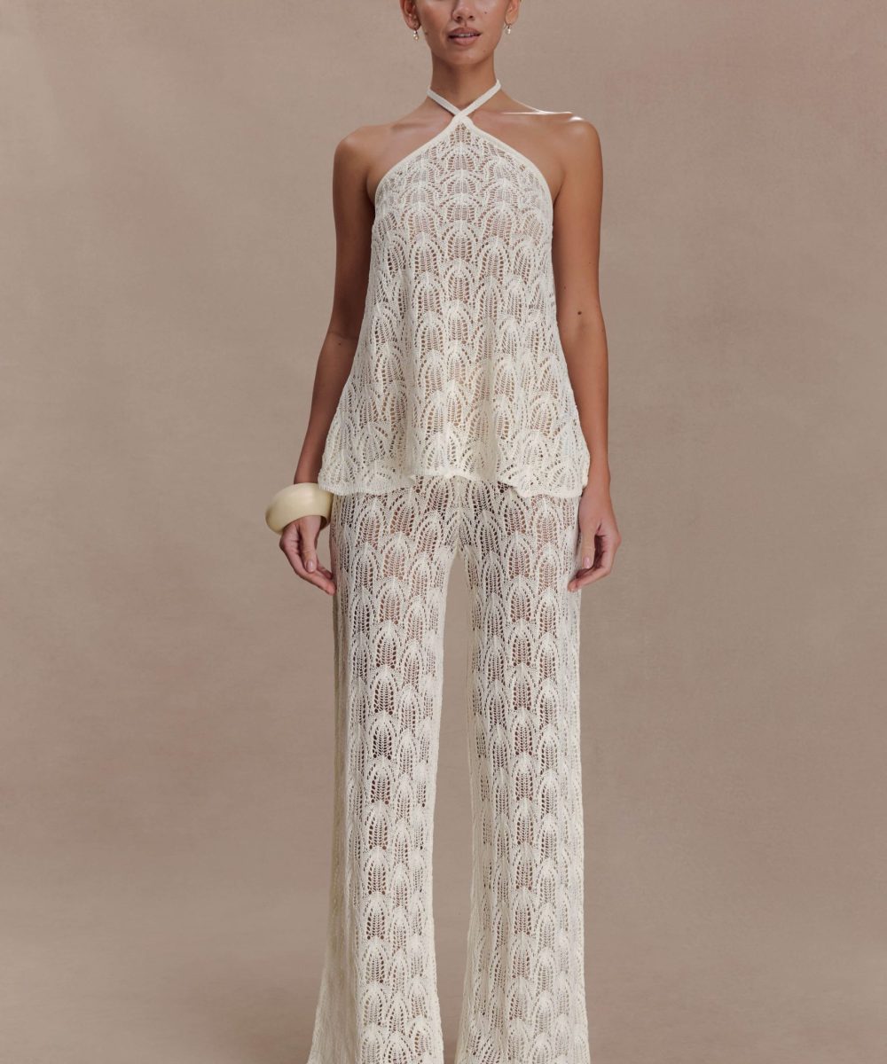 Glinda Crochet Pants - Ivory