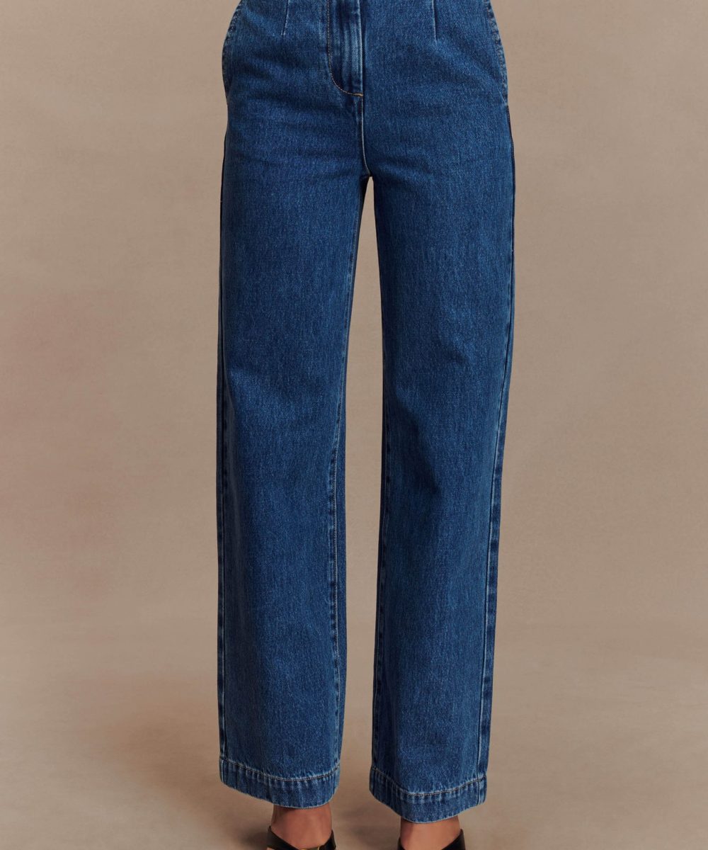 Rayne Wide Leg Denim Jeans - 90'S Blue