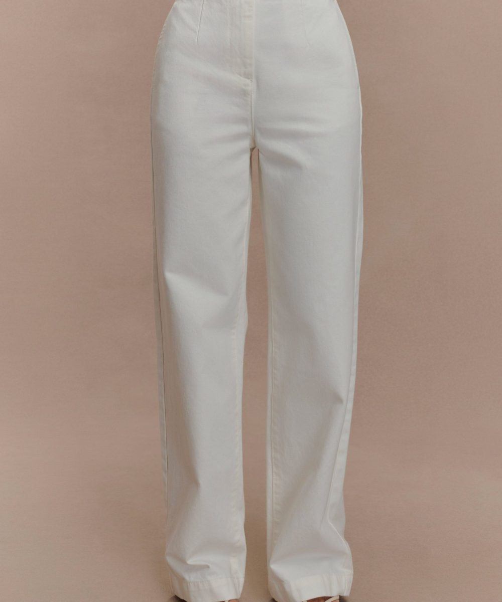 Rayne Wide Leg Denim Jeans - White