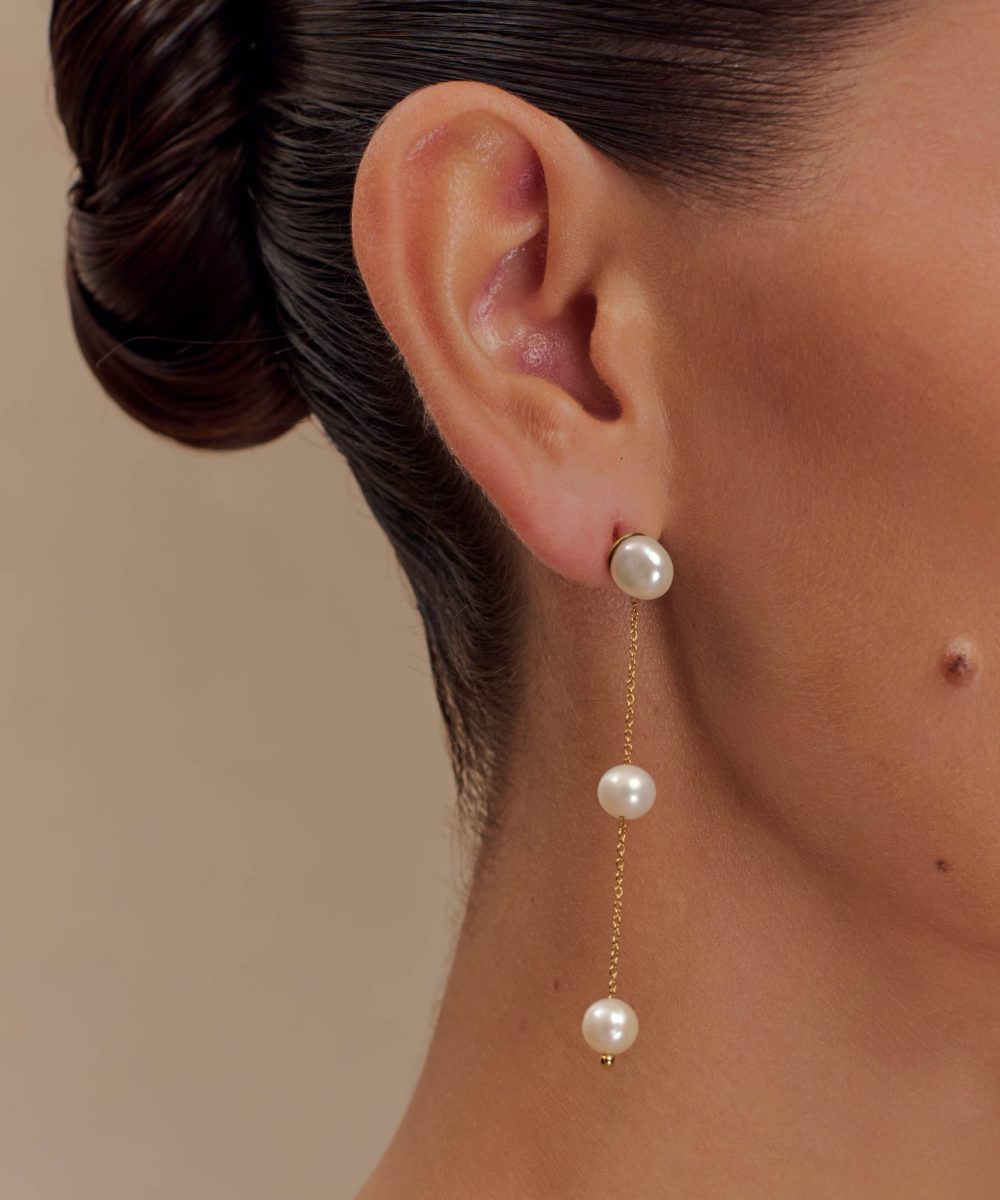 Bodhi Freshwater Pearl Drop Earrings - Pearl