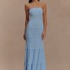 Finley Pointelle Knit Maxi Dress - Cornflower Blue
