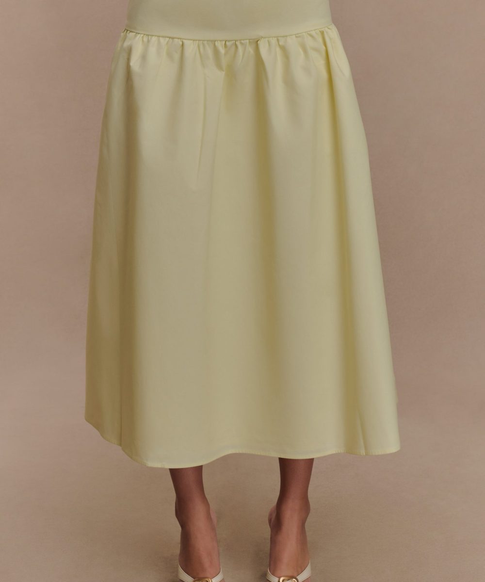 Amirah Midi Skirt - Lemon