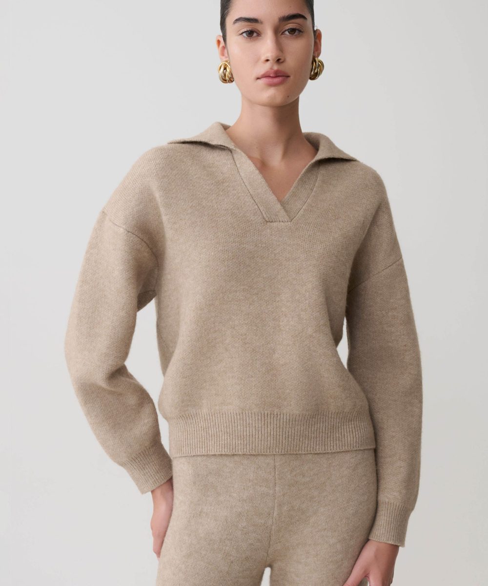 Luca Knit Jumper - Beige Marle