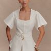 Liberty Cotton Shortsleeve Top - White