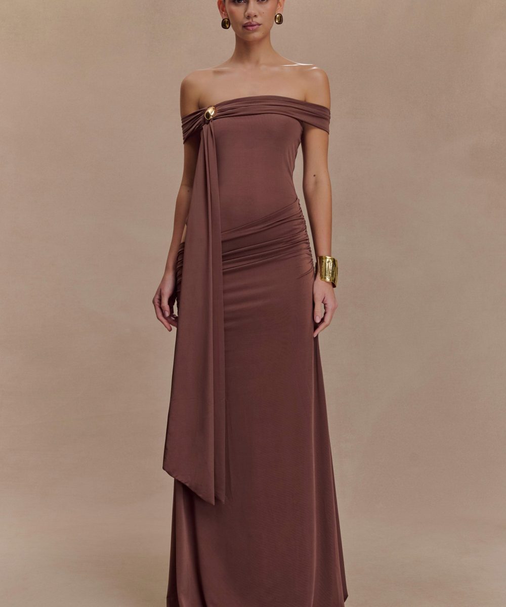 Oliver Slinky Maxi Dress - Chocolate