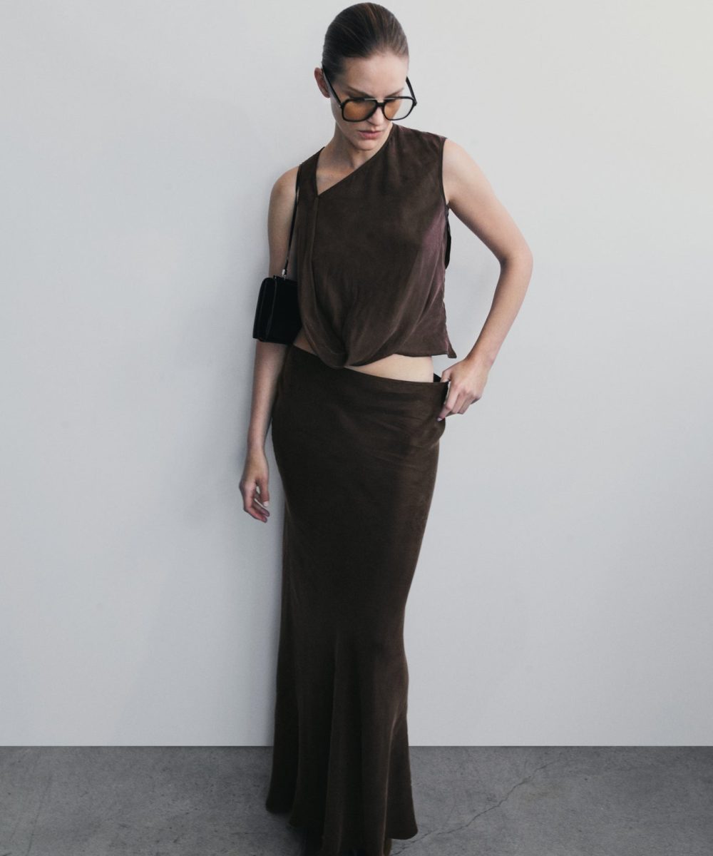 Violeta Maxi Skirt - Dark Chocolate