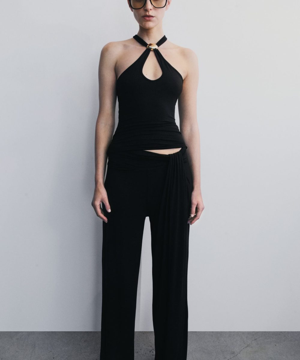 Ramona Modal Straight Leg Pant - Black