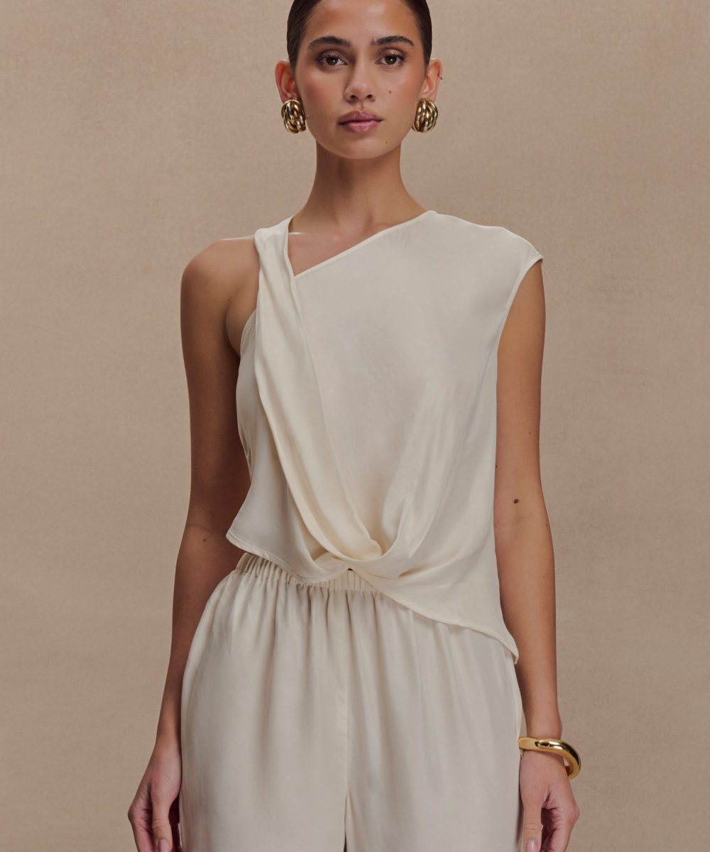Violeta Asymmetric Top - Ivory