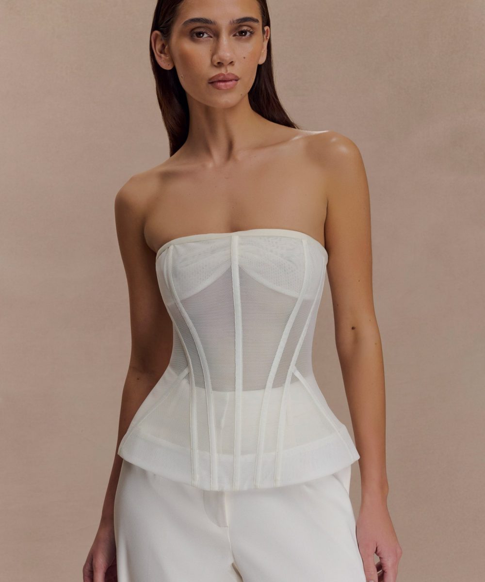 Zoe Structured Corset - White