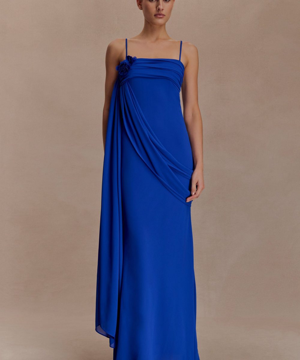 Leena Chiffon Maxi Dress - Cobalt