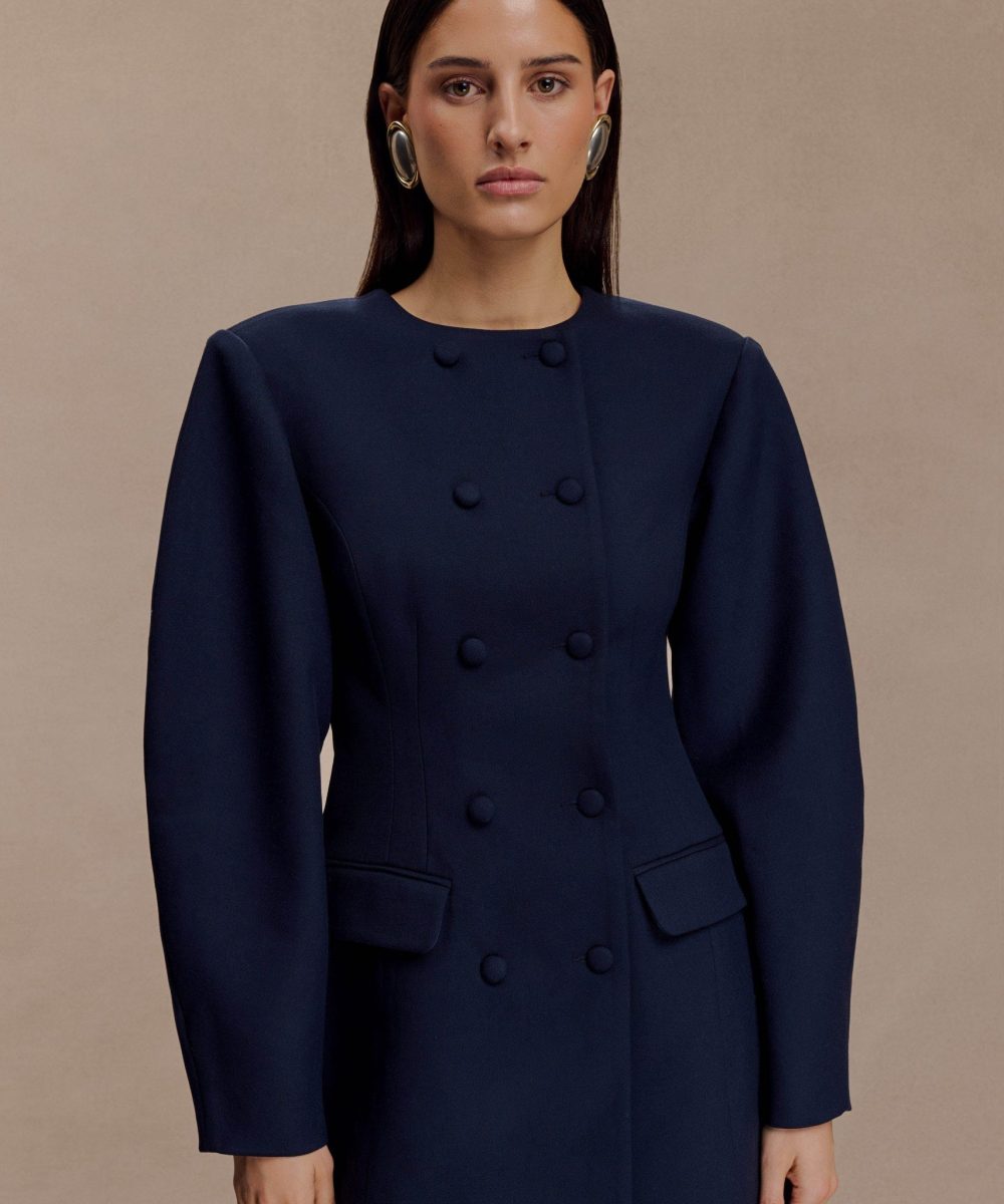 Beatrice Blazer Mini Dress - Navy