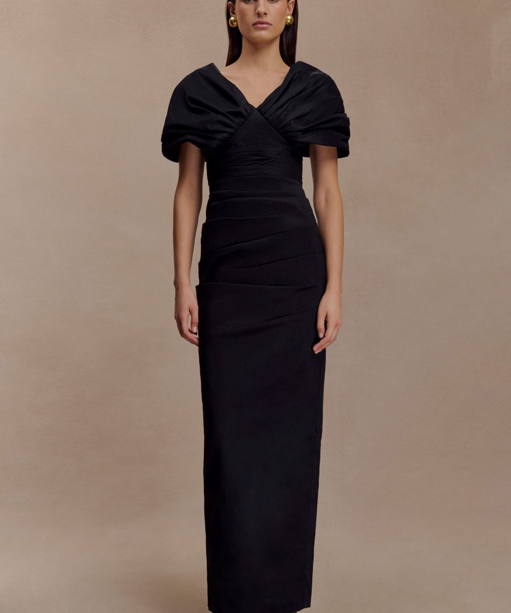 Thelma Bardot Maxi Dress - Black