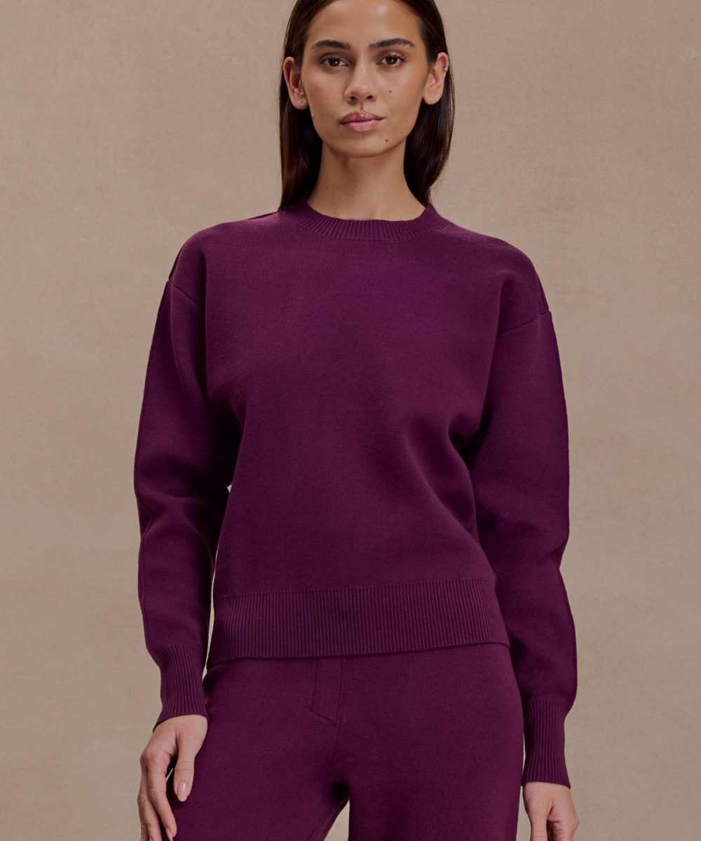 Braxton Cozy Knit Jumper - Plum