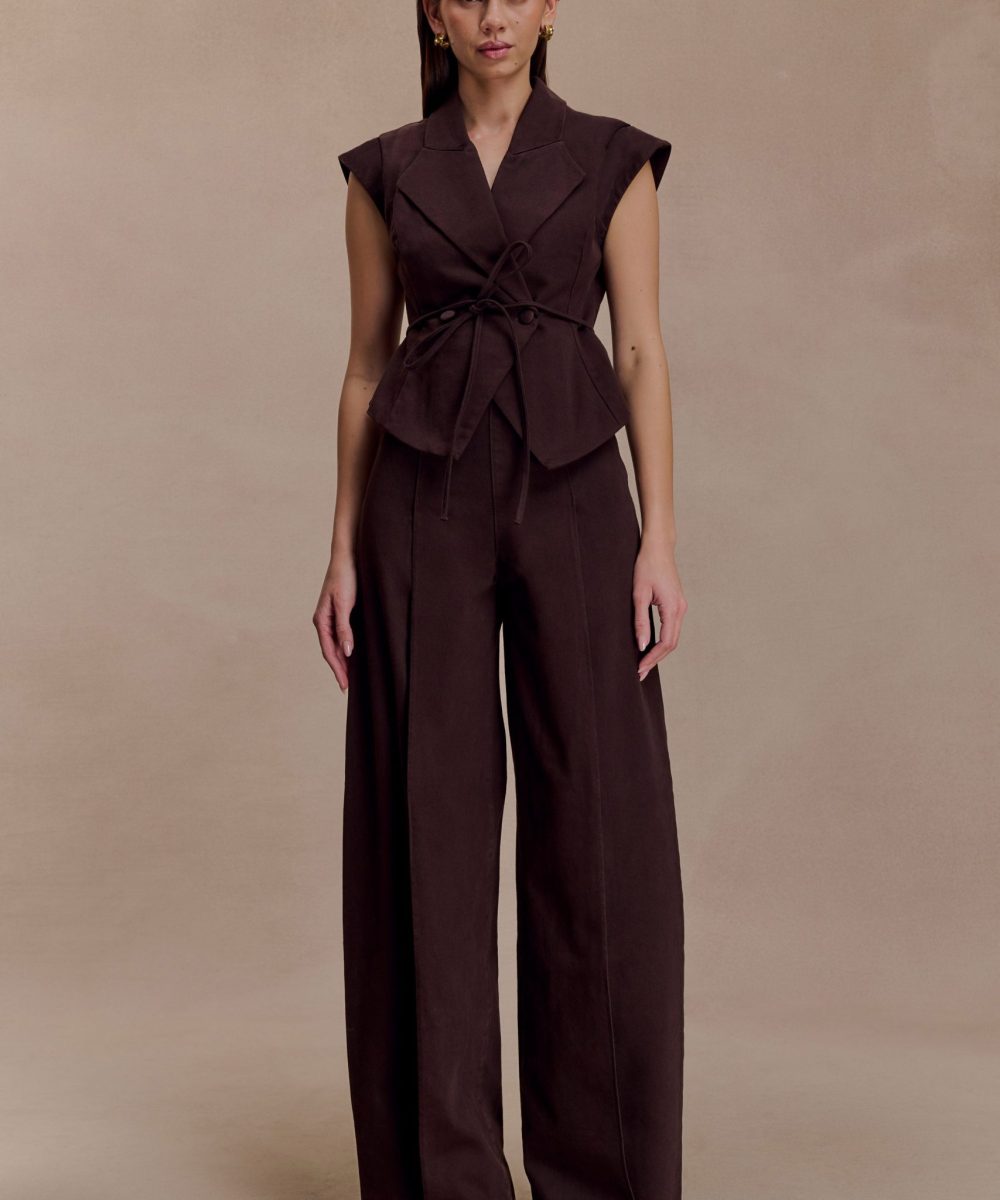 Beatrix High Rise Denim Jeans - Chocolate