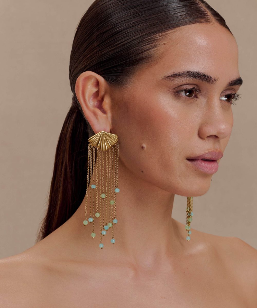 Maia Chandelier Earrings - Gold