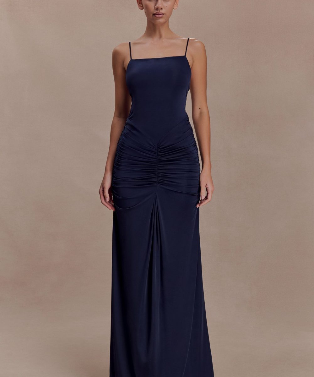 Roisin Slinky Maxi Dress - Navy