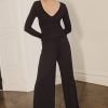 Dewi Wide Leg Modal Pants - Black