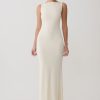Tarna Sleeveless Slinky Maxi Dress - Bone