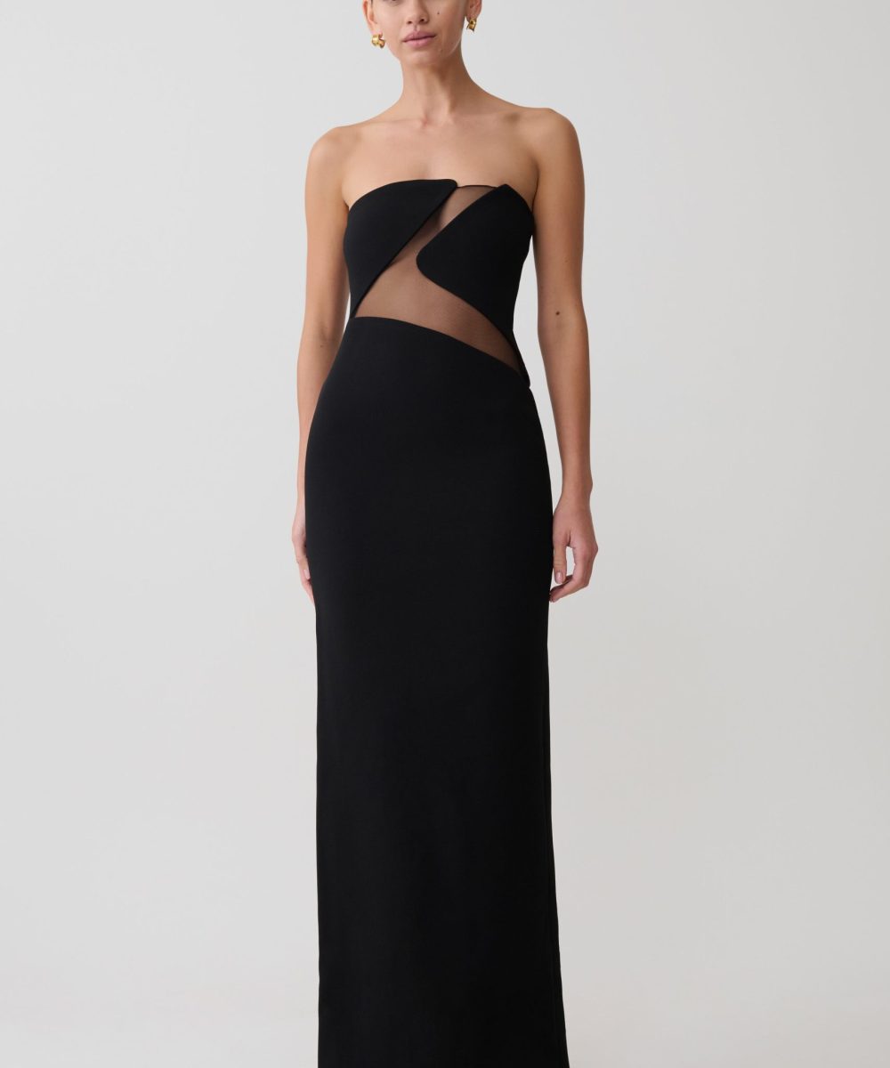 Lianne Strapless Maxi Dress - Black