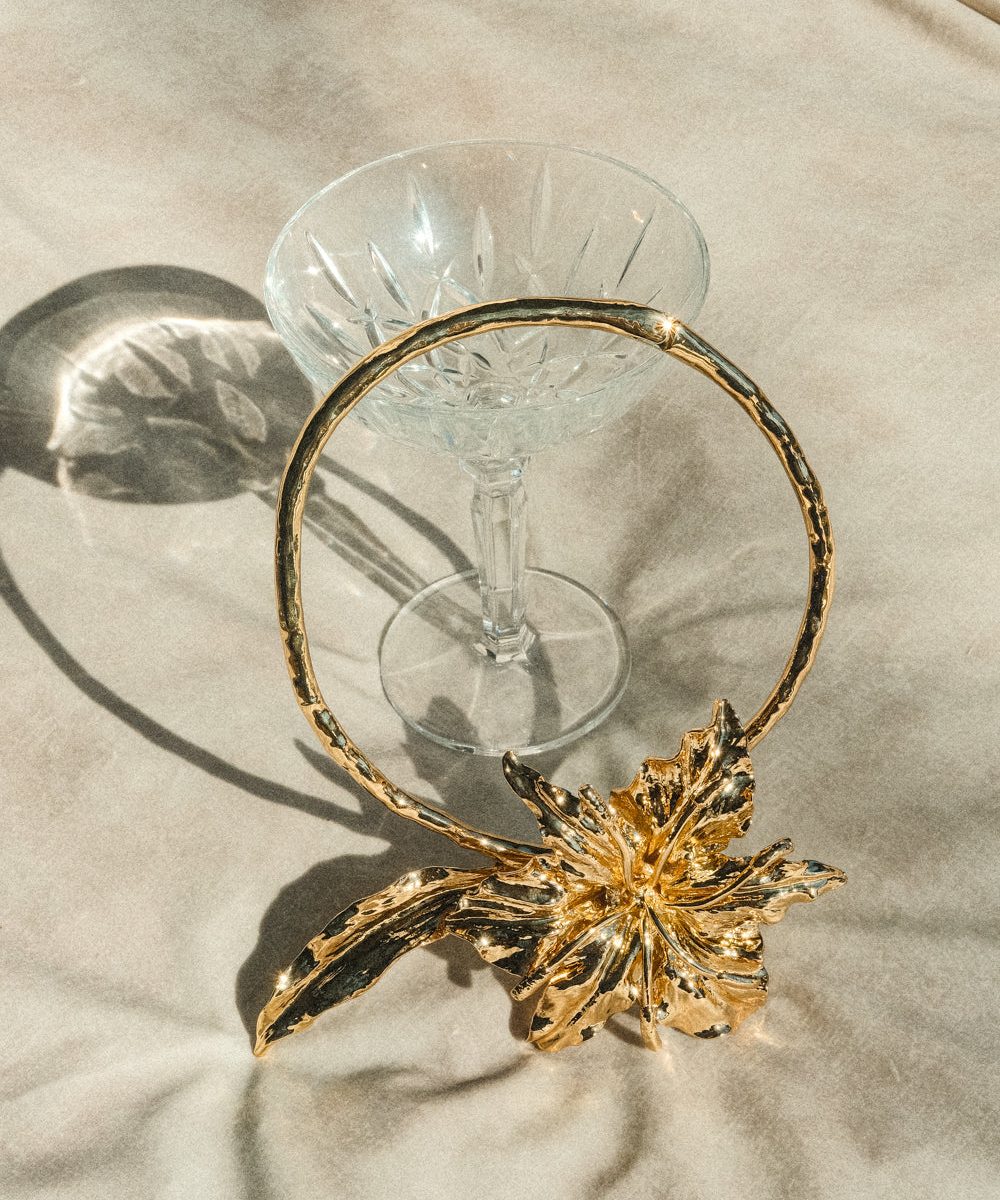 Allona Floral Choker - Gold