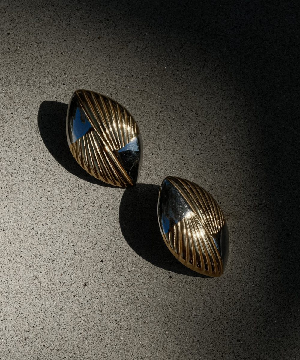 Felicity Mixed Metal Oval Earrings - Gold