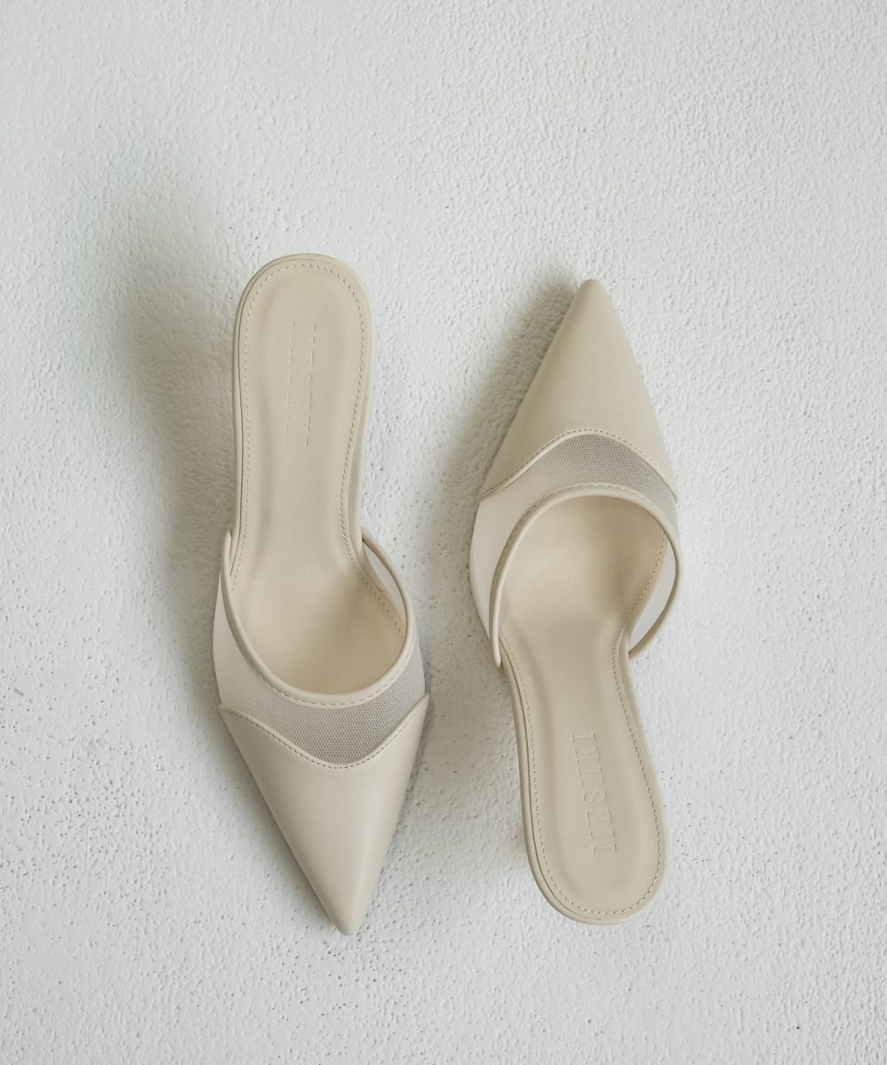 Micah Mesh Pointed Heel - Ivory