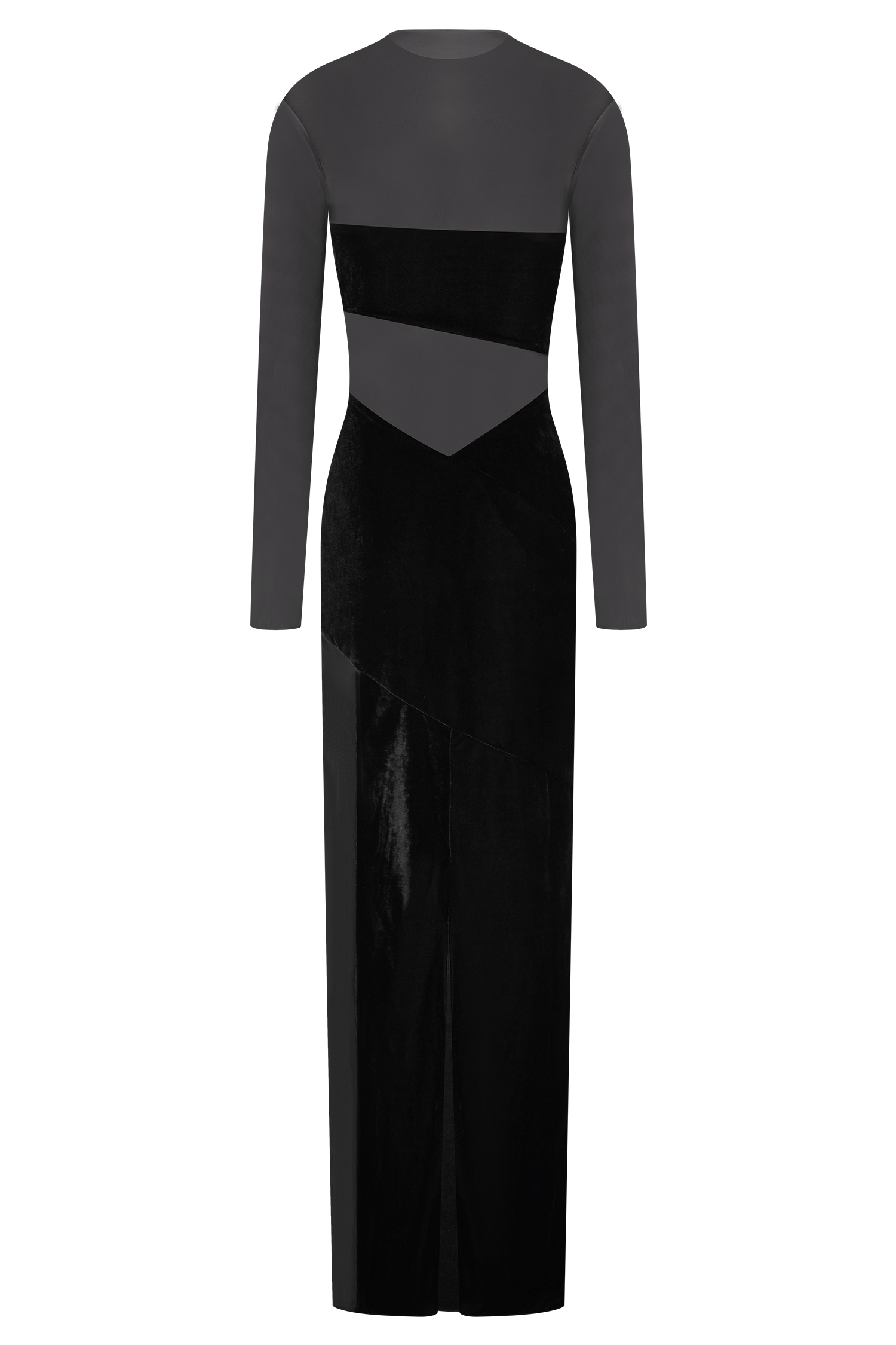 GHOST-DavinaVelvetAndMeshMaxiDress-Black2.png