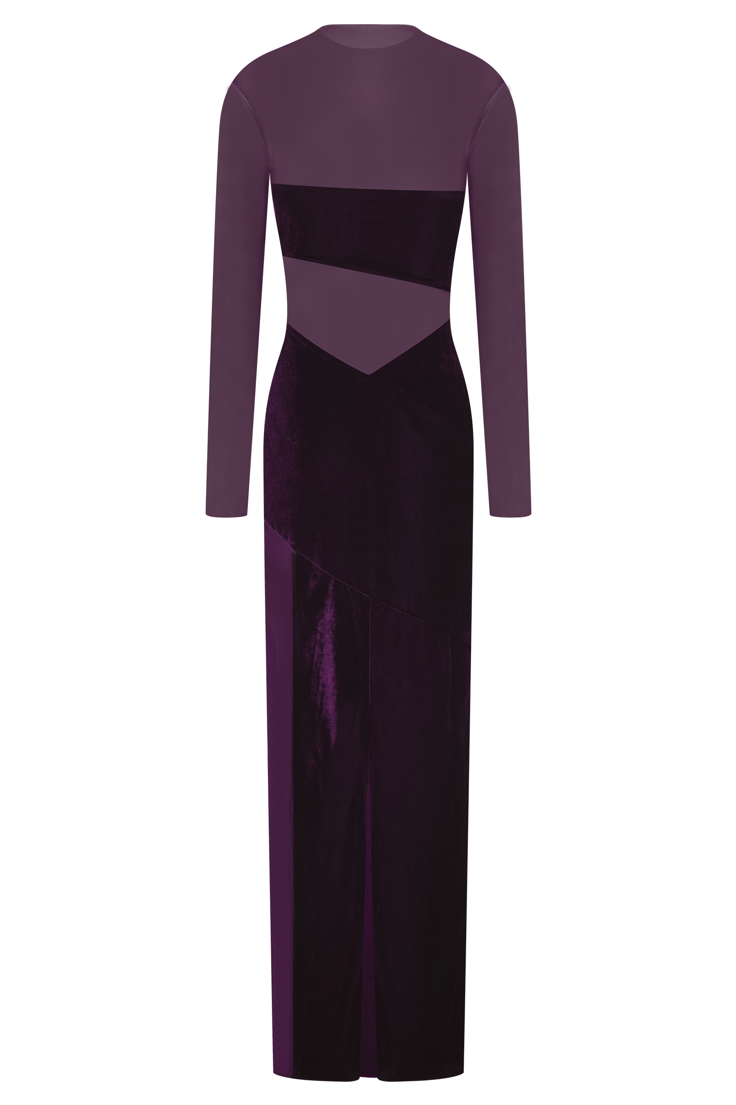 GHOST-DavinaVelvetAndMeshMaxiDress-Purple2.png