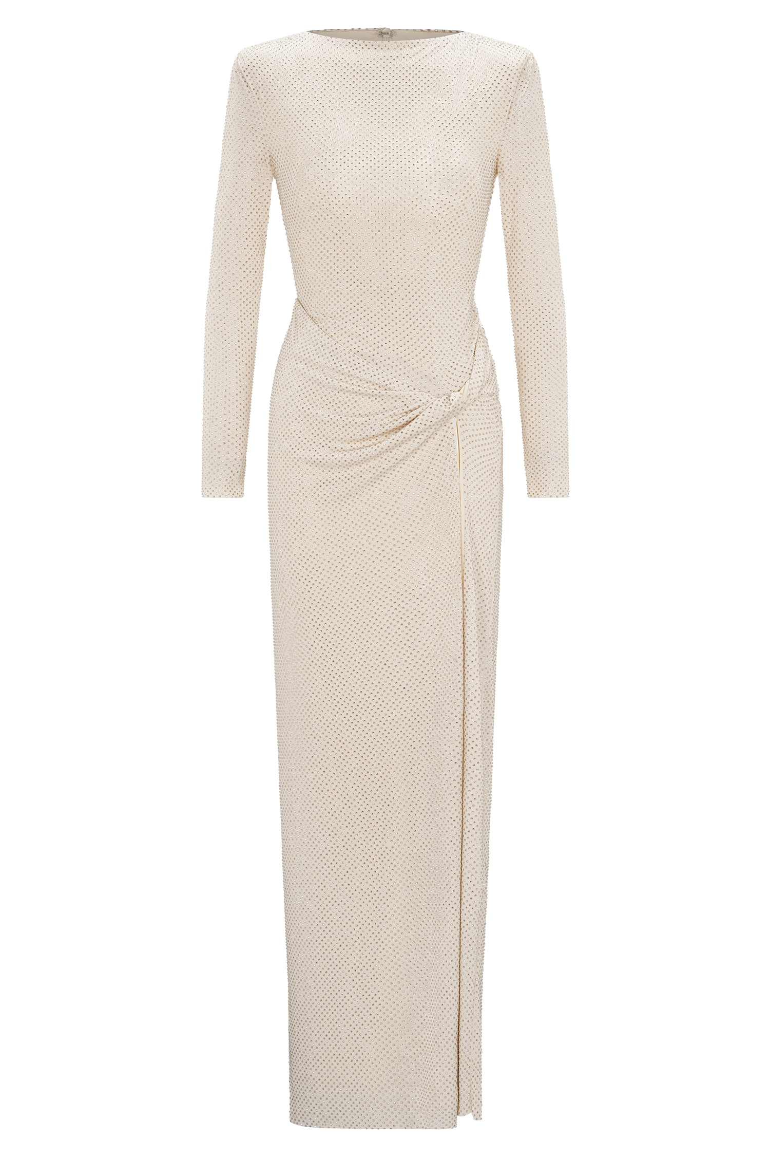 GHOST-DeannaLongSleeveDiamanteMaxiDress-Gold1.png