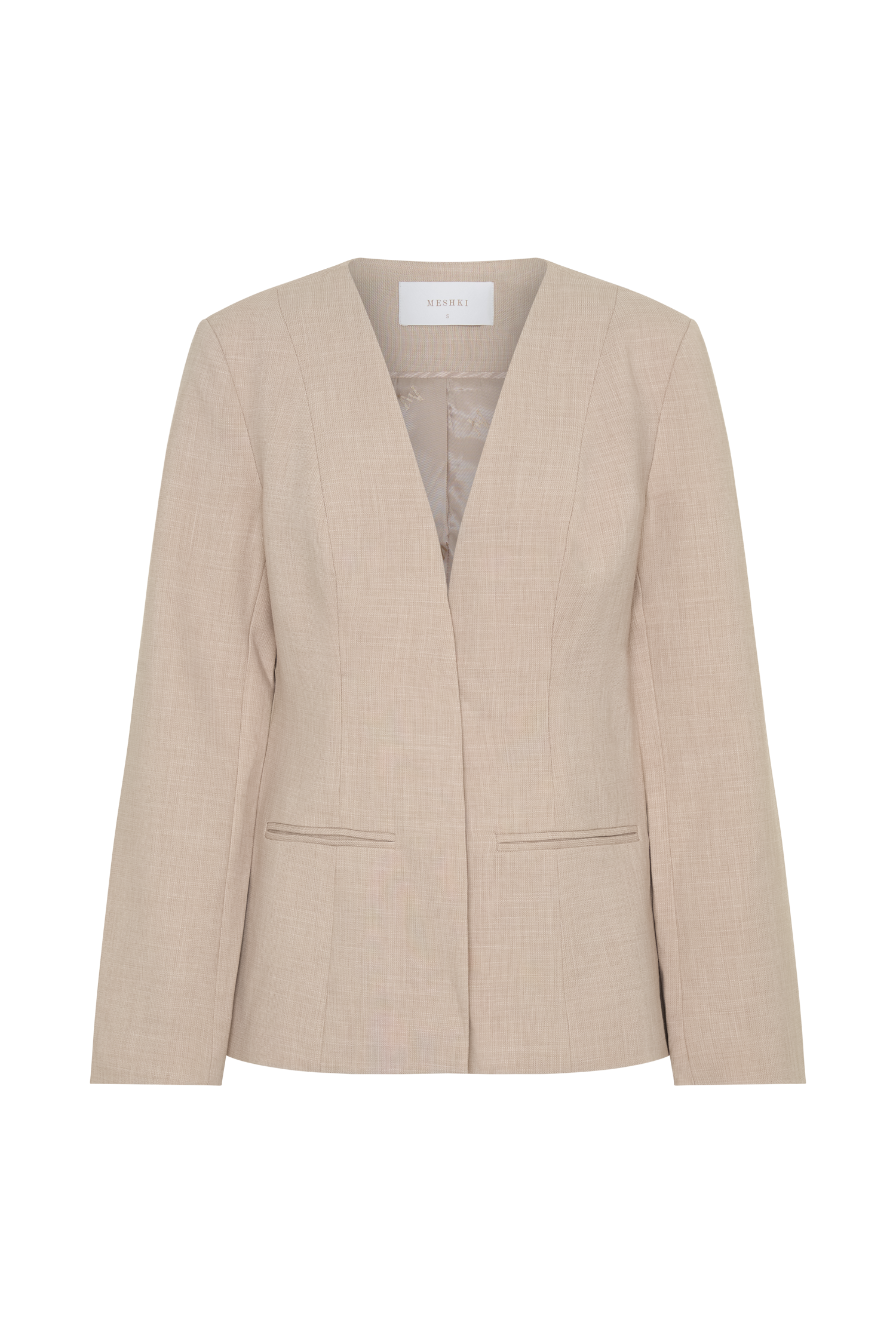 GHOST-SolenneCollarlessSuitingBlazer-NaturalMarle1.png