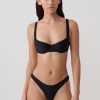 Abra Underwire Apex Bikini Top - Black