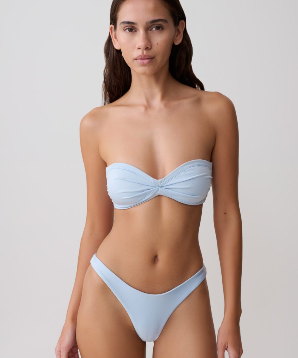 Briar Strapless Bikini Top - Pale Blue